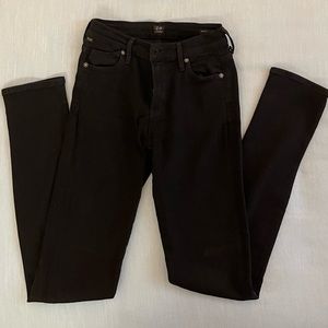 Citizens of Humanity. Black denim skinnies. Size 27.